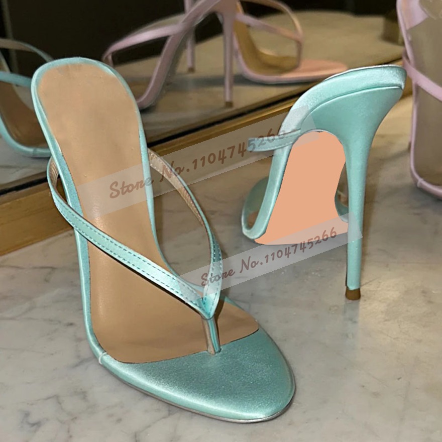 Slip Dress Satin - Luz verde cetim clipe toe salto