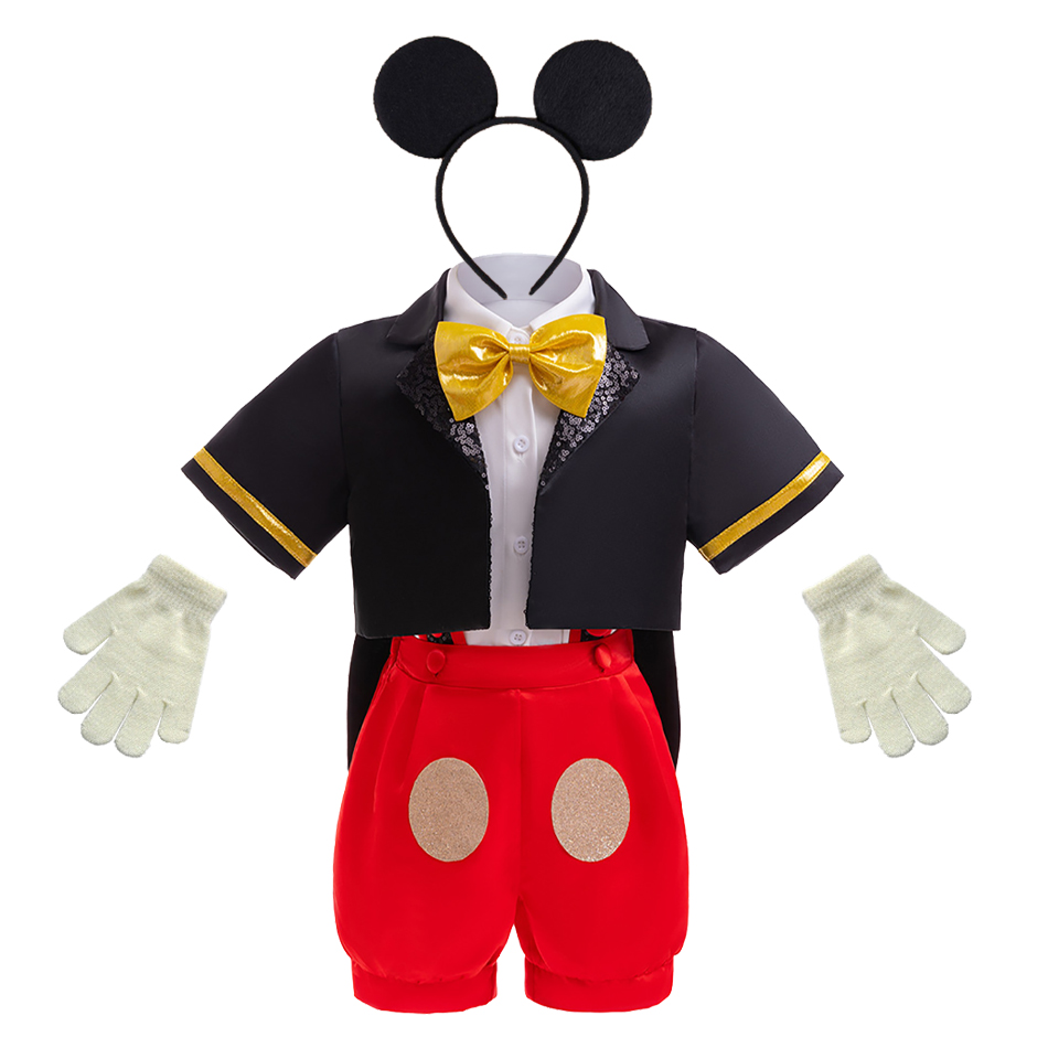 Boyshort Underwear - Cartoon Mouse Cosplay Costume para Crianças,