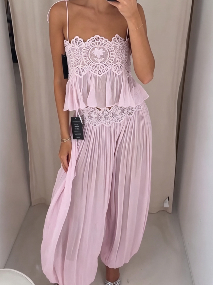 Strapless Bra Backless - Conjunto Feminino de Verão com Renda