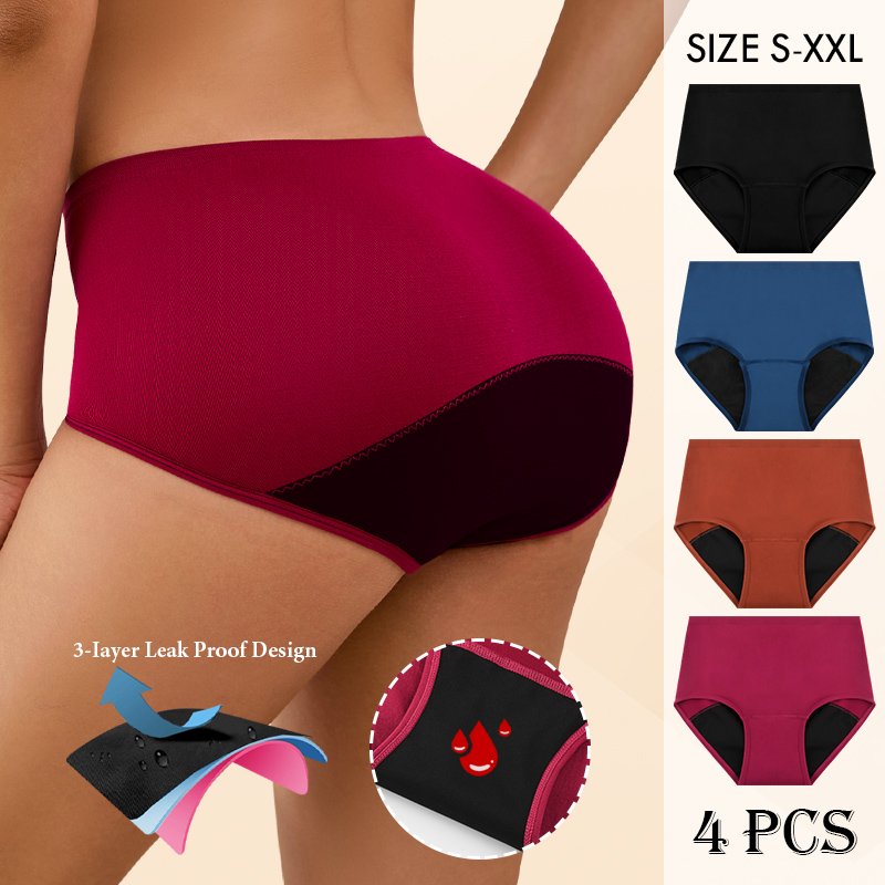 Period Panty Absorbent - Calcinhas menstruais sem costura para mulheres,