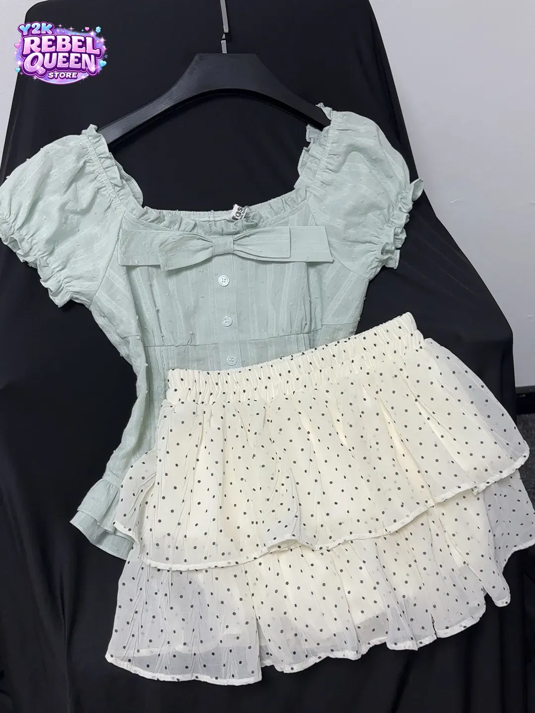 Cami Top Lace - Conjunto de 2 Peças Harajuku Japonês