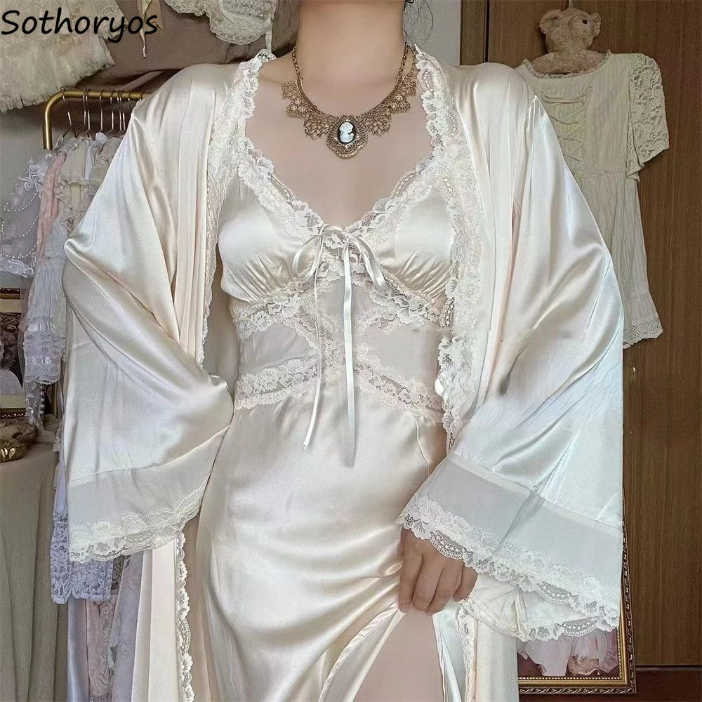 Robe Silk Women - Robe de seda conjuntos de vestido
