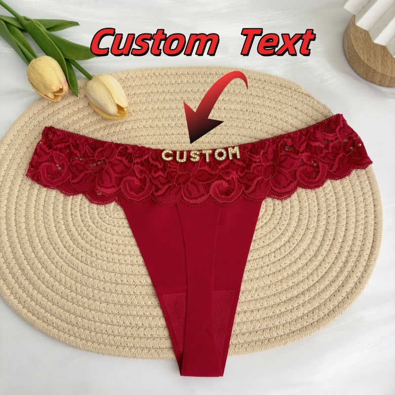 Personalizado tanga nome carta - Thong Bikini Women avaliação e preço