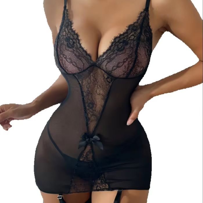 Conjunto de Lingerie de Renda  - Garter Belt Set avaliação e preço