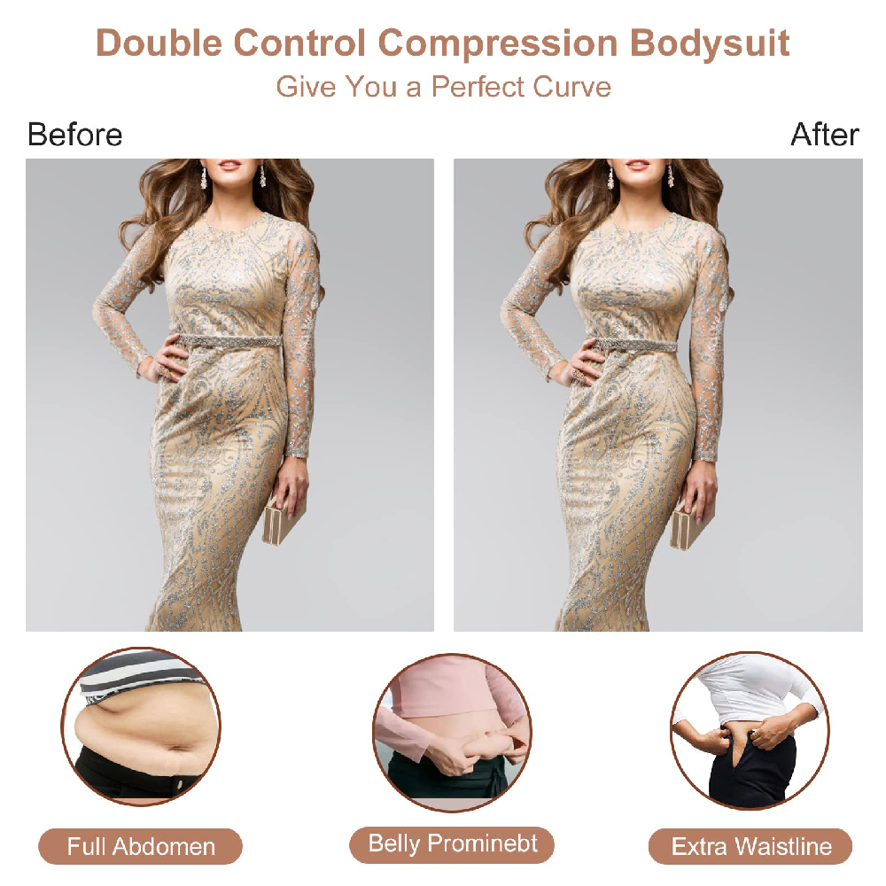 Body Modelador Feminino com De - Shapewear Bodysuit Firm avaliação e preço