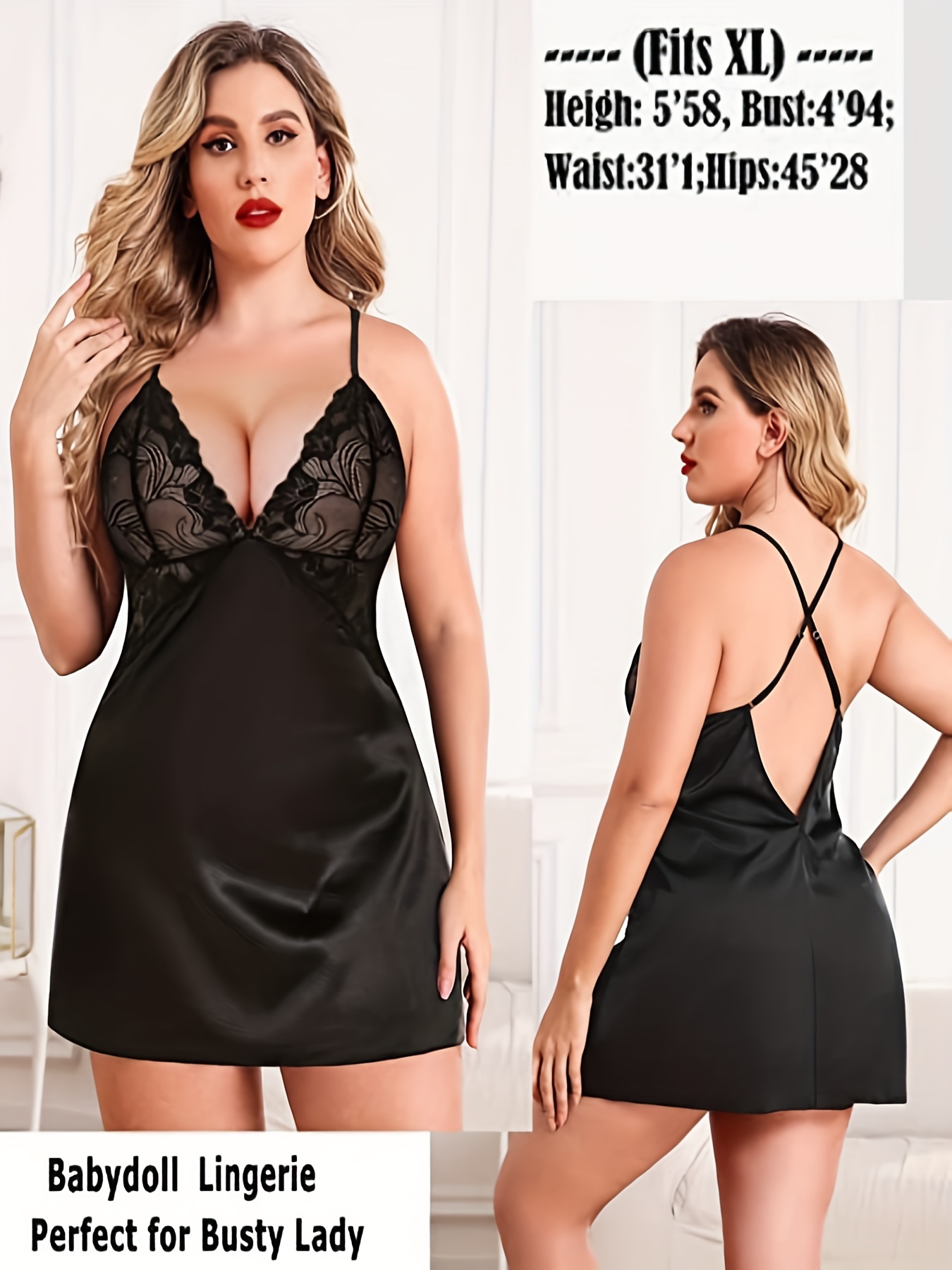 Vestido de Noite Luxuoso para  - Babydoll Chemise Night avaliação e preço