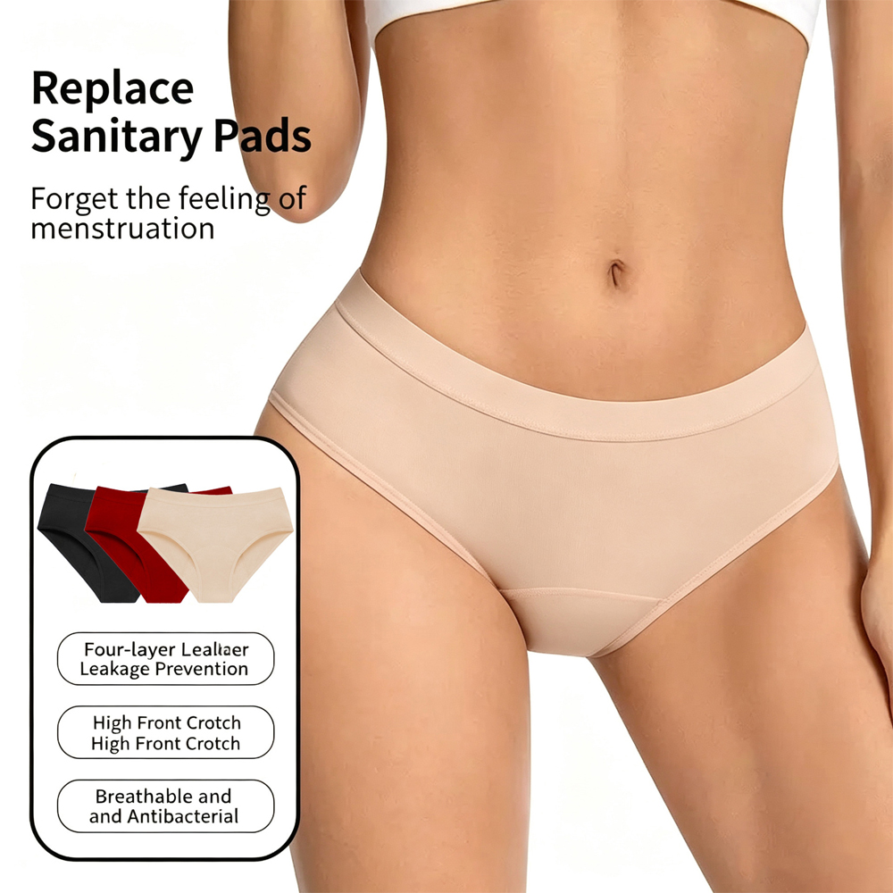 3 pçs calcinha menstrual de fl - Period Panty Absorbent avaliação e preço