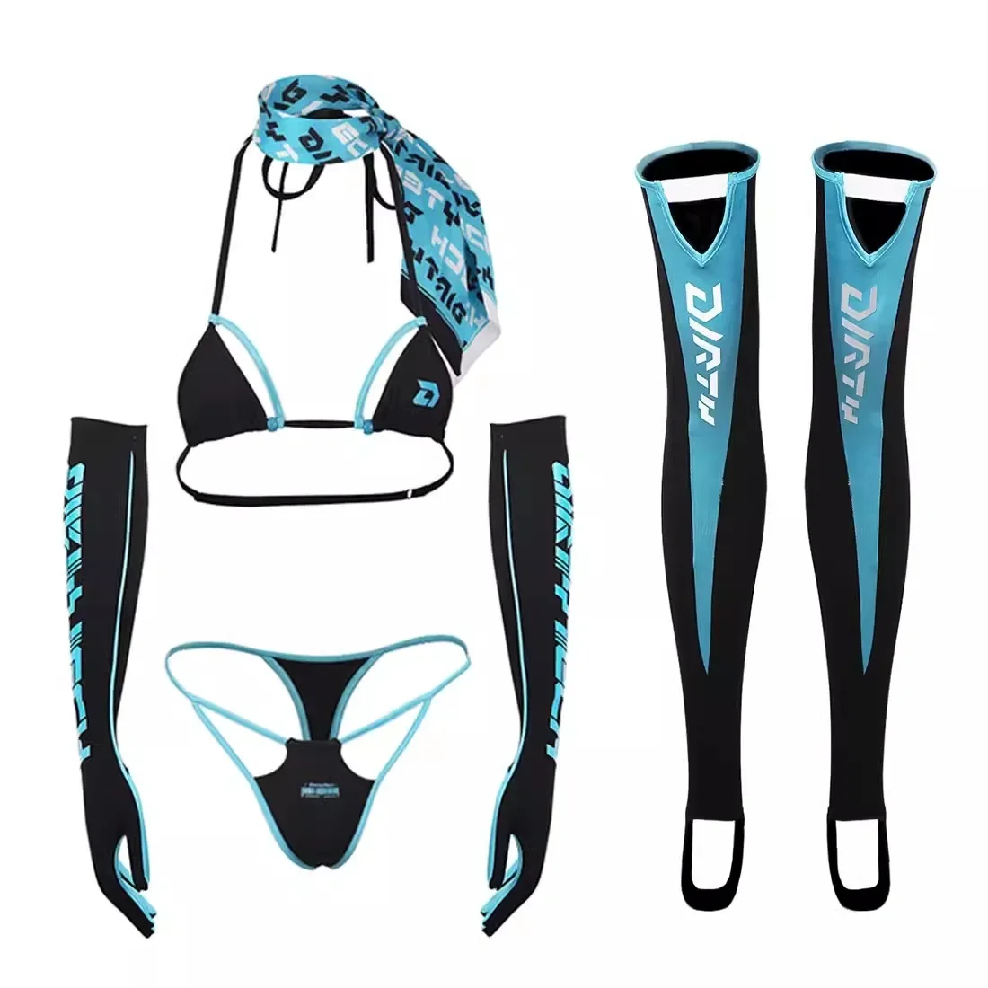Mulheres sexy 5 peças conjunto - Thong Bikini Women avaliação e preço