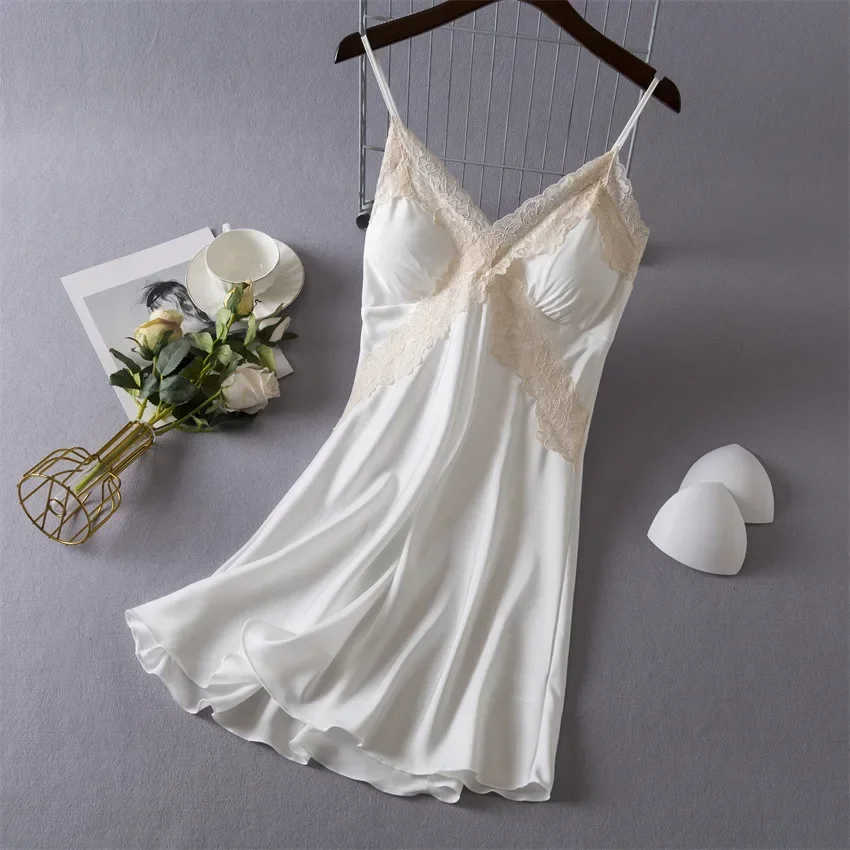 Lingerie sexy feminina camisol - Babydoll Chemise Night avaliação e preço