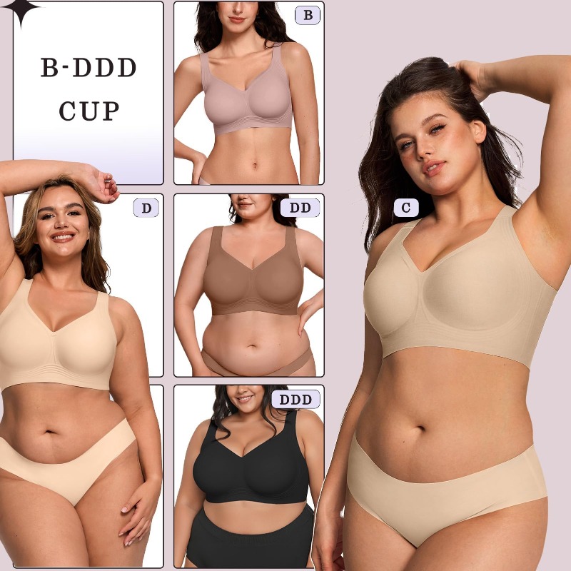 Sutiã Jelly Sem Fio Plus Size  - Push Up Bra Padded avaliação e preço