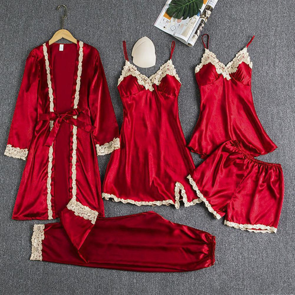 Conjunto de pijama de seda par - Robe Silk Women avaliação e preço