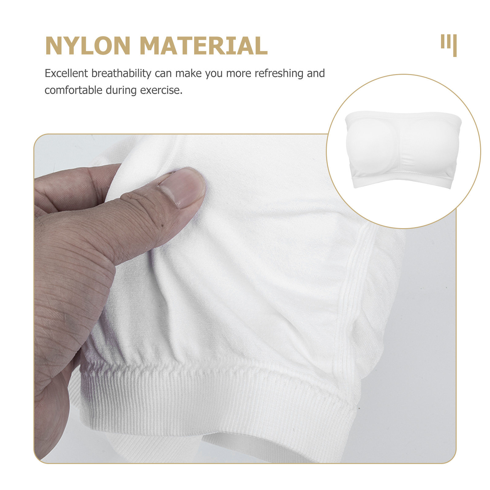 Sutiã Sem Alças Elástico para  - Seamless Underwear Women avaliação e preço