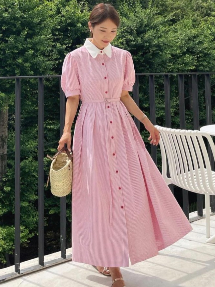 Vestido Elegante Retro Listrad - Corset Waist Cinch avaliação e preço