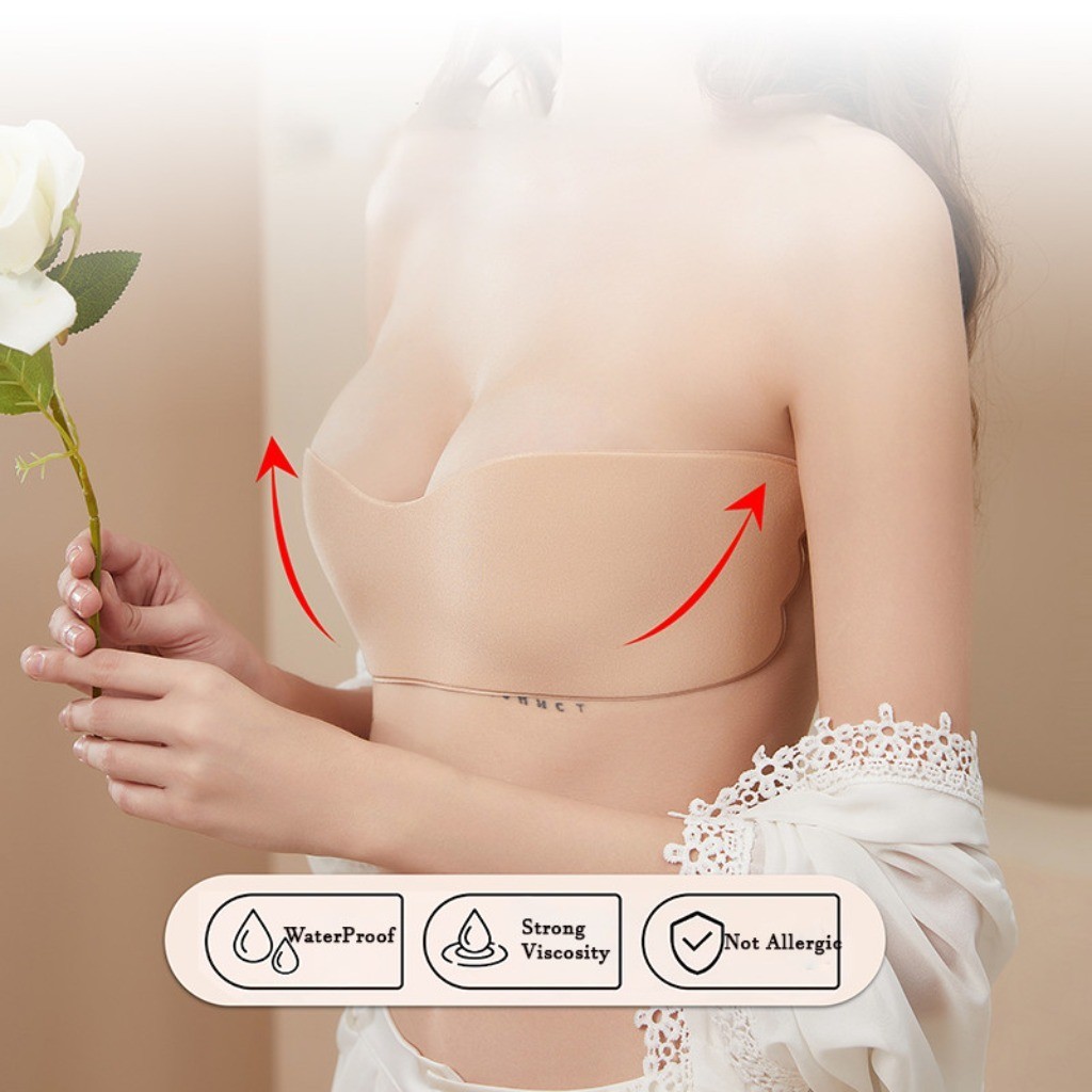 Fita de mamilo reutilizável ad - Silicone Bra Adhesive avaliação e preço