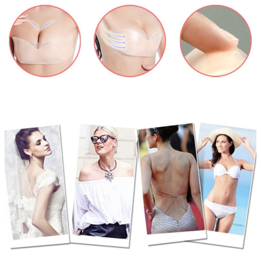 Fita de mamilo reutilizável ad - Silicone Bra Adhesive avaliação e preço