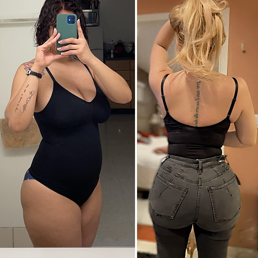 Body Feminino Mulher Preto Bod - Shapewear Bodysuit Firm avaliação e preço