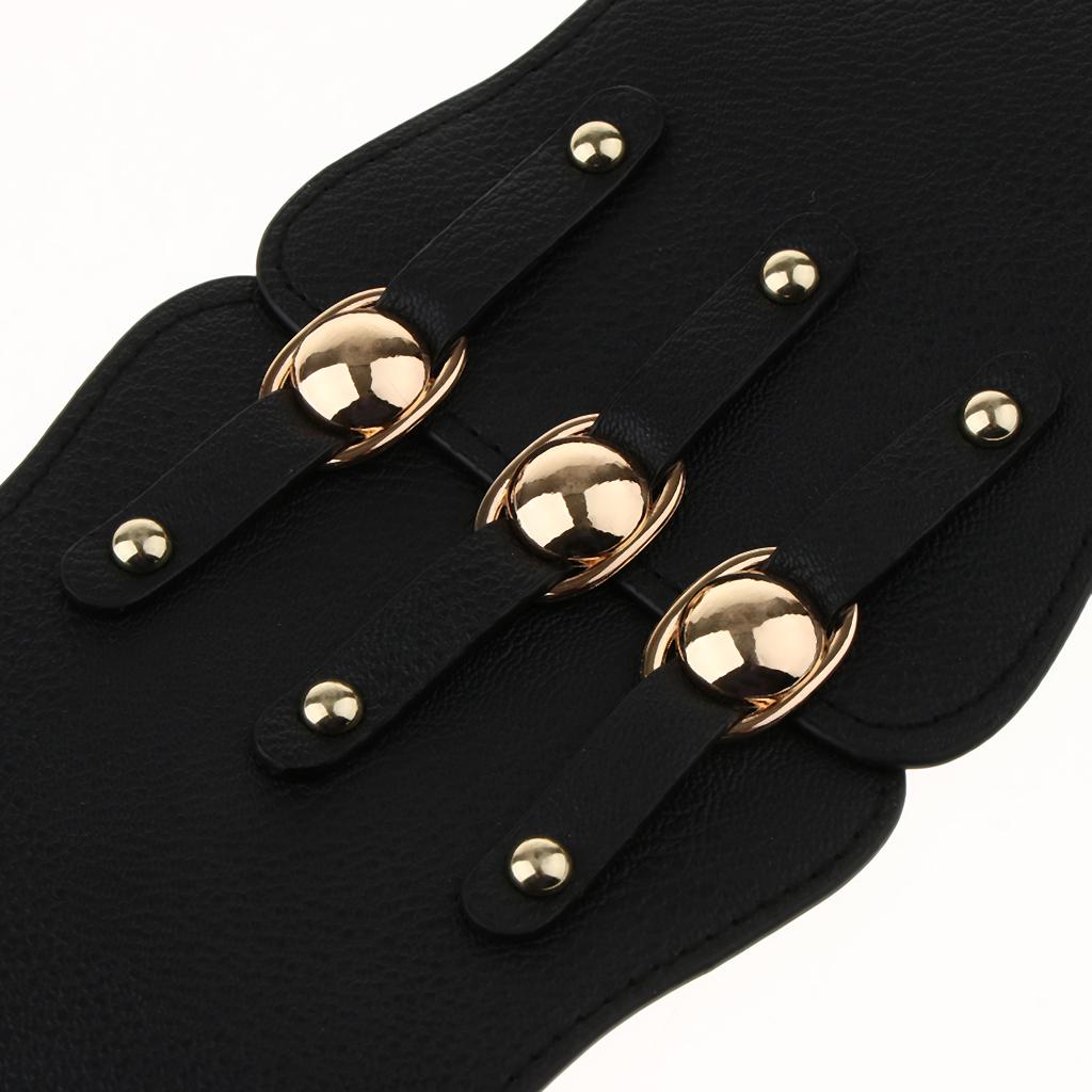 Cinto de Couro Preto Largo Vin - Corset Waist Cinch avaliação e preço
