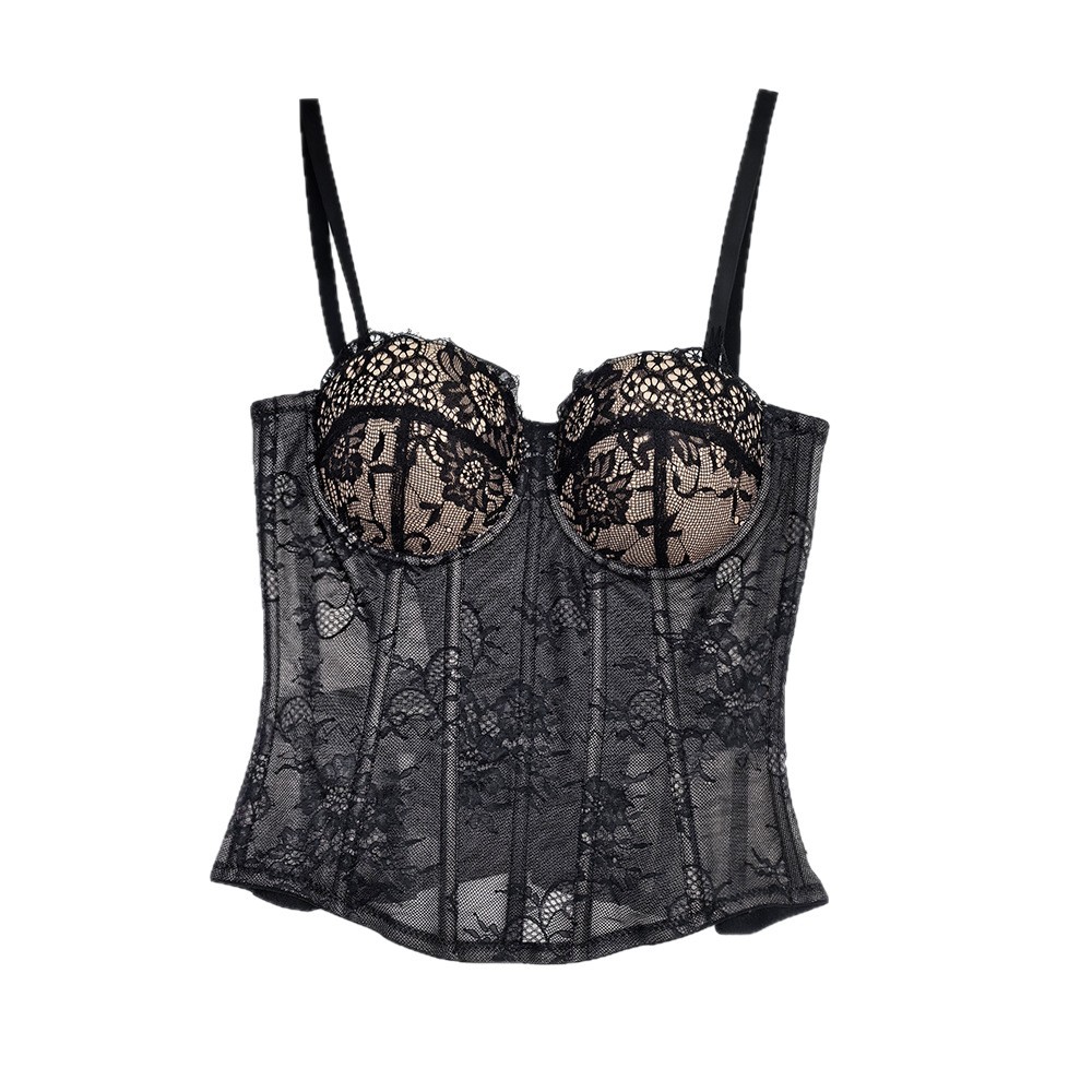 Sutiã Corset Sexy de Renda Pre - Corset Waist Cinch avaliação e preço