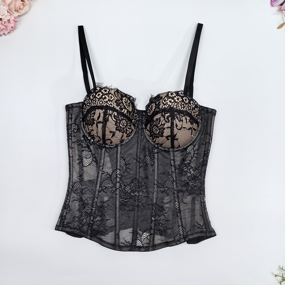 Sutiã Corset Sexy de Renda Pre - Corset Waist Cinch avaliação e preço