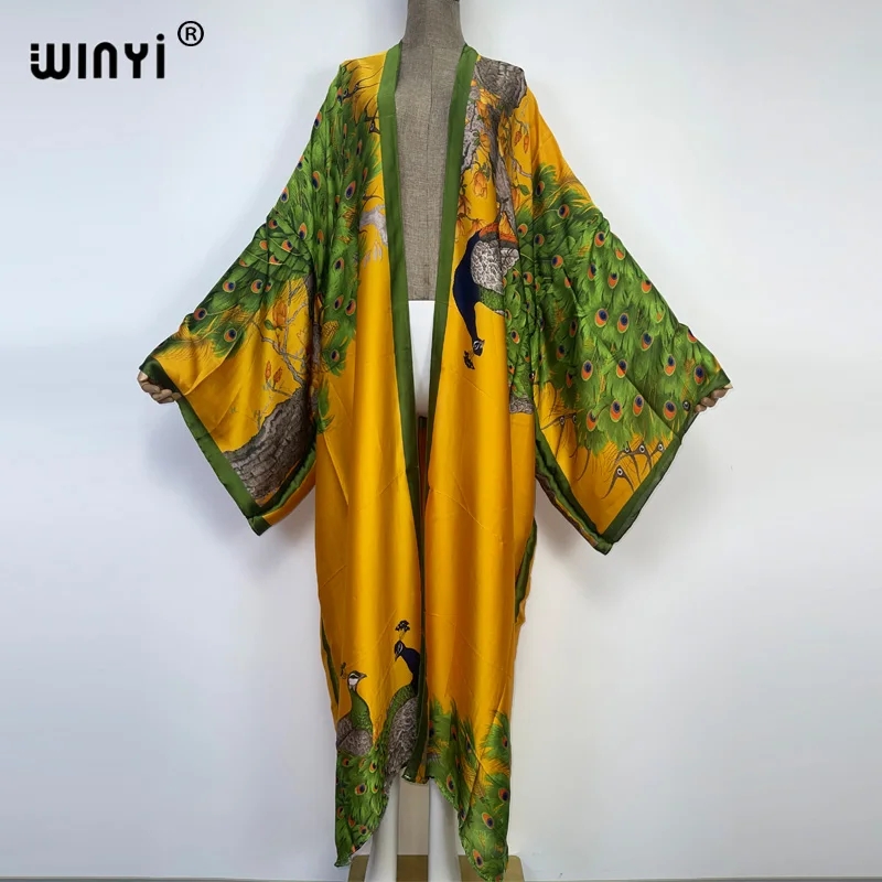 WINYI 2026 Novo Cardigã Femini - Robe Silk Women avaliação e preço